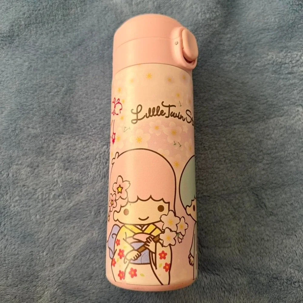 Sanrio Little Twin Stars pink water bottle